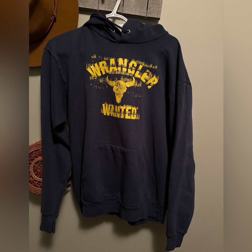 Wrangler hoodie dark blue size medium
